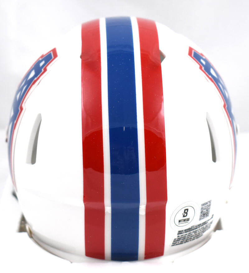 Warren Moon Signed Houston Oilers 75-80 Speed Mini Helmet w/HOF - Beckett W Holo
