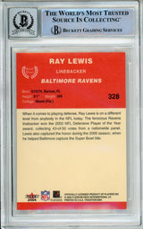 2004 Fleer Tradition #328 Ray Lewis AW Baltimore Ravens BGS Autograph 10