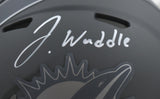 Jaylen Waddle Autographed Miami Dolphins Slate Speed Mini Helmet-Fanatics *White