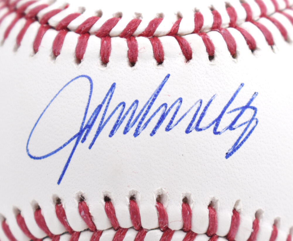 John Smoltz Autographed Rawlings OML Baseball - Beckett W Hologram *Blue