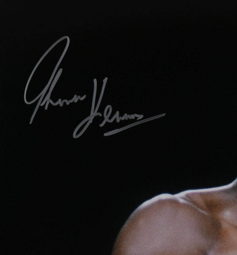 Tommy Hearns Autographed 16X20 In Ring Photo- Beckett W Hologram *Silver