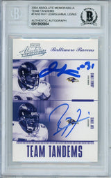2004 Absolute Memorabilia Team Tandems #TAN3 Ray Lewis / Jamal Lewis Ravens BGS