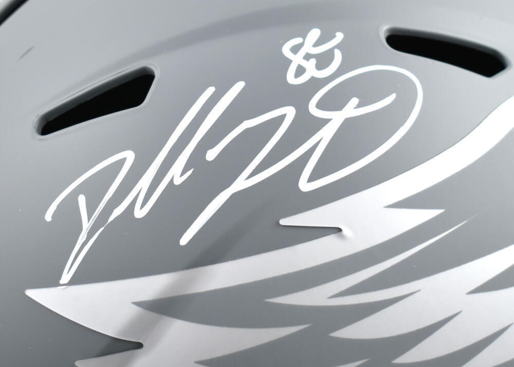 Dallas Goedert Autographed Philadelphia Eagles F/S Slate Speed Helmet - Fanatics