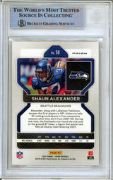 2021 Panini Prizm Red Cracked Ice #50 Shaun Alexander Seahawks BGS Autograph 10