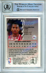 1996-97 Topps Finest Sterling #240 Allen Iverson RC 76ers BGS Autograph 10