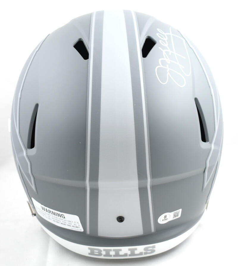 Jim Kelly Autographed Buffalo Bills F/S Slate Speed Helmet-Beckett W Hologram