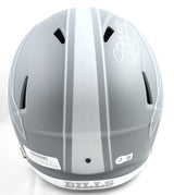 Jim Kelly Autographed Buffalo Bills F/S Slate Speed Helmet-Beckett W Hologram