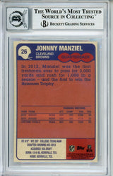 2014 Topps Chrome 1985 #26 Johnny Manziel RC Cleveland Browns BGS Autograph 10