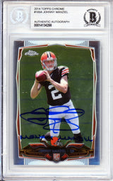 2014 Topps Chrome #169A Johnny Manziel RC Cleveland Browns BGS Autograph 10
