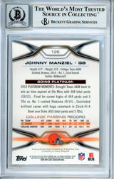 2014 Topps Platinum #126 Johnny Manziel RC Cleveland Browns BGS Autograph 10