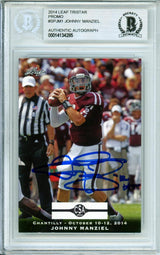2014 Leaf TRISTAR Promo #SPJM1 Johnny Manziel RC A&M BGS Autograph 10