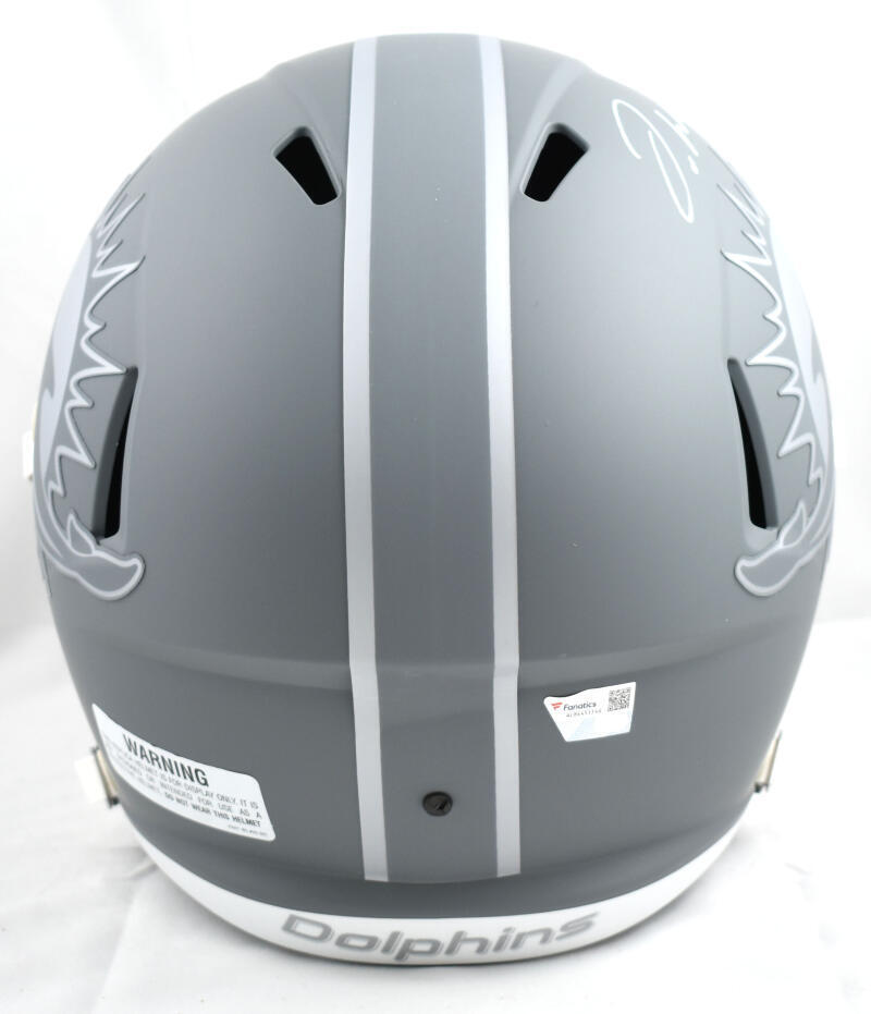 Jaylen Waddle Autographed Miami Dolphins F/S Slate Speed Helmet- Fanatics *White