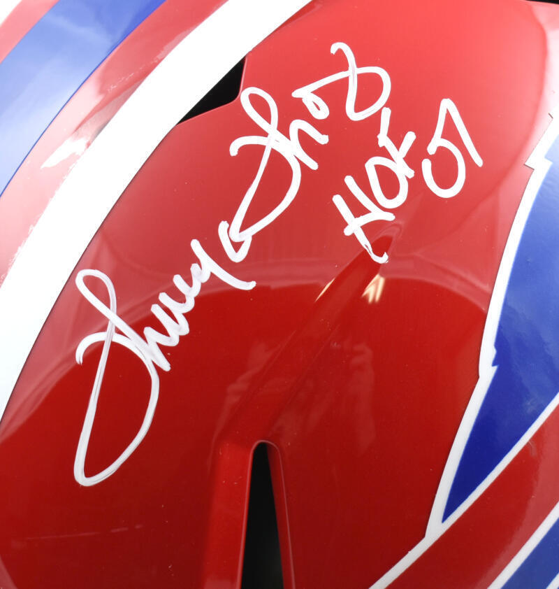 Thurman Thomas Signed Bills 87-01 F/S Speed Helmet w/HOF-Beckett W Holo *White