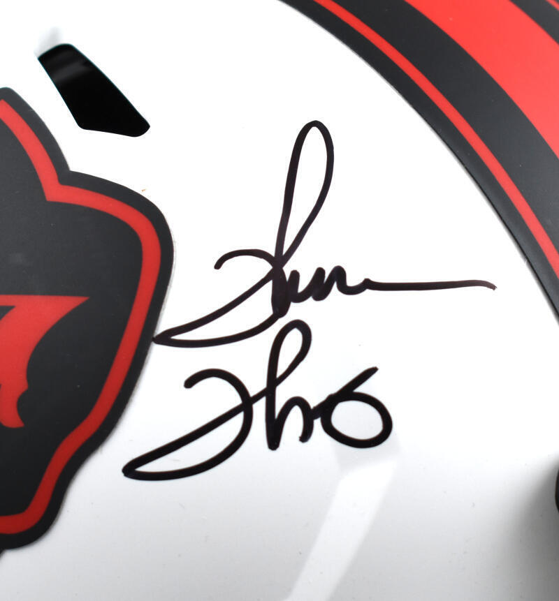 A. Reed J. Kelly T. Thomas Signed Bills F/S Lunar Speed Auth Helmet- Beckett W