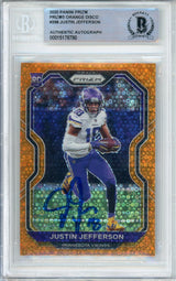2020 Panini Orange Disco #398 Justin Jefferson RC Minnesota Vikings BGS Auto 10