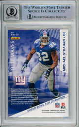 2019 Elite Title Waves #13 Michael Strahan RC New York Giants BGS Autograph 10