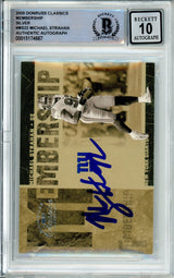 2005 Donruss Classics Membership Silver /500 #MS22 Michael Strahan Giants BGS Auto 10
