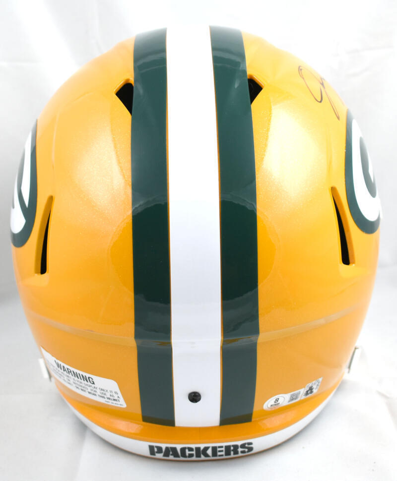Josh Jacobs Autographed Green Bay Packers F/S Speed Helmet #8- Beckett W Holo
