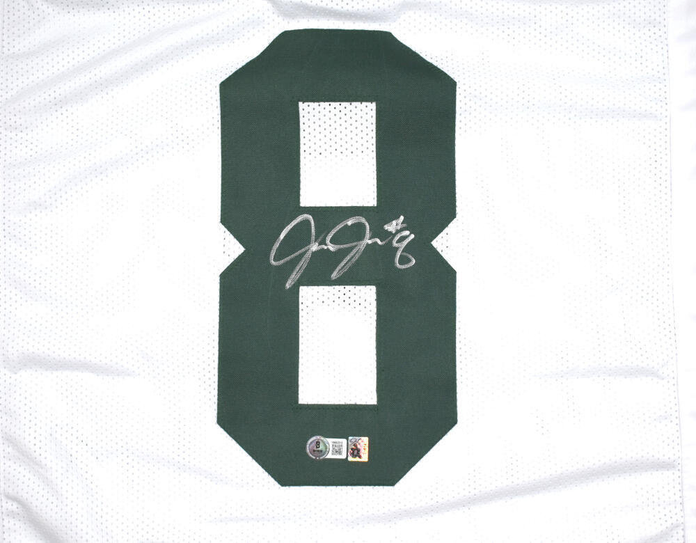 Josh Jacobs Autographed White Pro Style Jersey-Beckett W Hologram *Silver