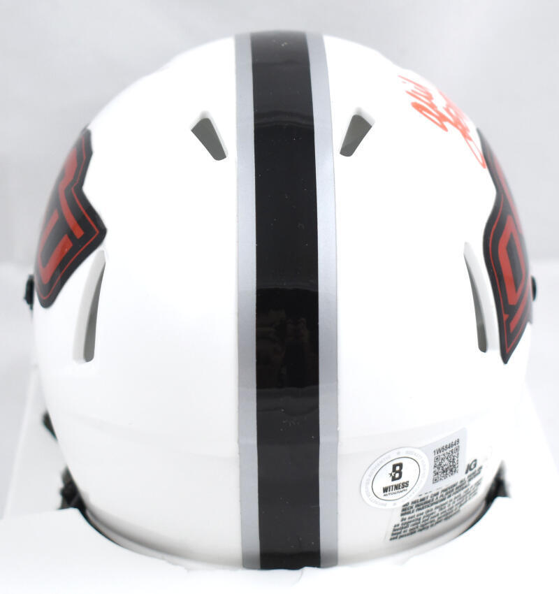 Ollie Gordon II Signed Oklahoma State White Speed Mini Helmet-Beckett W Hologram