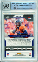 2020 Panini Prizm Silver #111 Courtland Sutton Broncos BGS Autograph 10