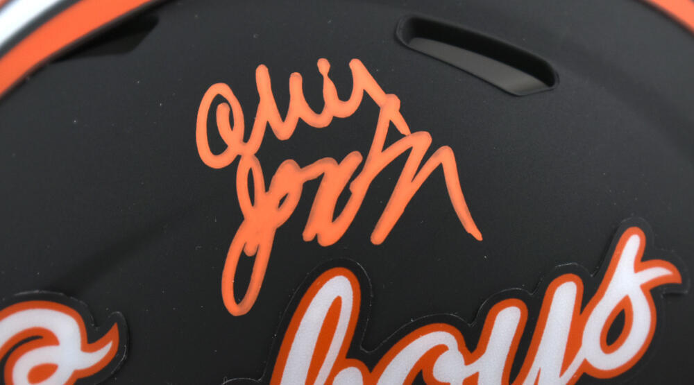 Ollie Gordon II Signed Oklahoma State Black Speed Mini Helmet-Beckett W Hologram