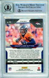 2020 Panini Prizm Light Blue #111 Courtland Sutton Broncos BGS Autograph 10