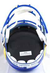 Kurt Warner Autographed Rams F/S Current Speed Helmet-Beckett W Hologram *Black