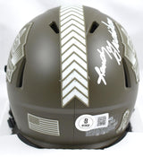 Randy Gradishar Signed Broncos Salute to Service Speed Mini Helmet w/HOF-BAWHolo