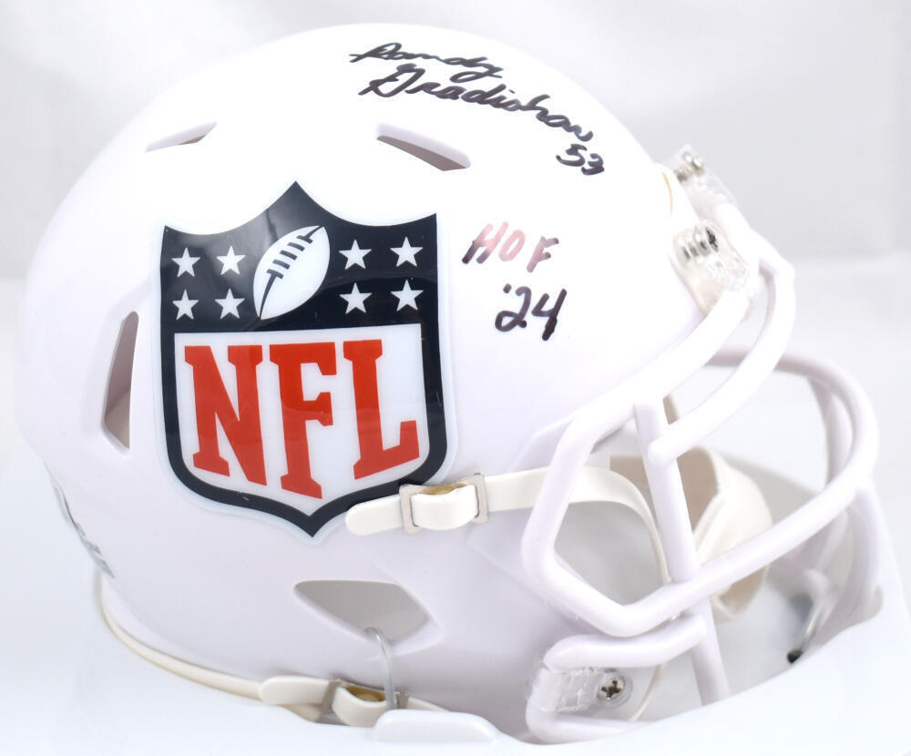 Randy Gradishar Autographed NFL Shield Speed Mini Helmet w/HOF - Beckett W Holo