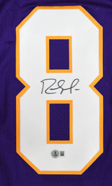 Randy Moss Autographed Purple Pro Style Jersey - Beckett W Hologram *Black *8