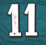 AJ Brown Autographed Green Pro Style Jersey-Beckett W Hologram *Black