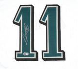 AJ Brown Autographed White Pro Style Jersey-Beckett W Hologram *Silver *L1