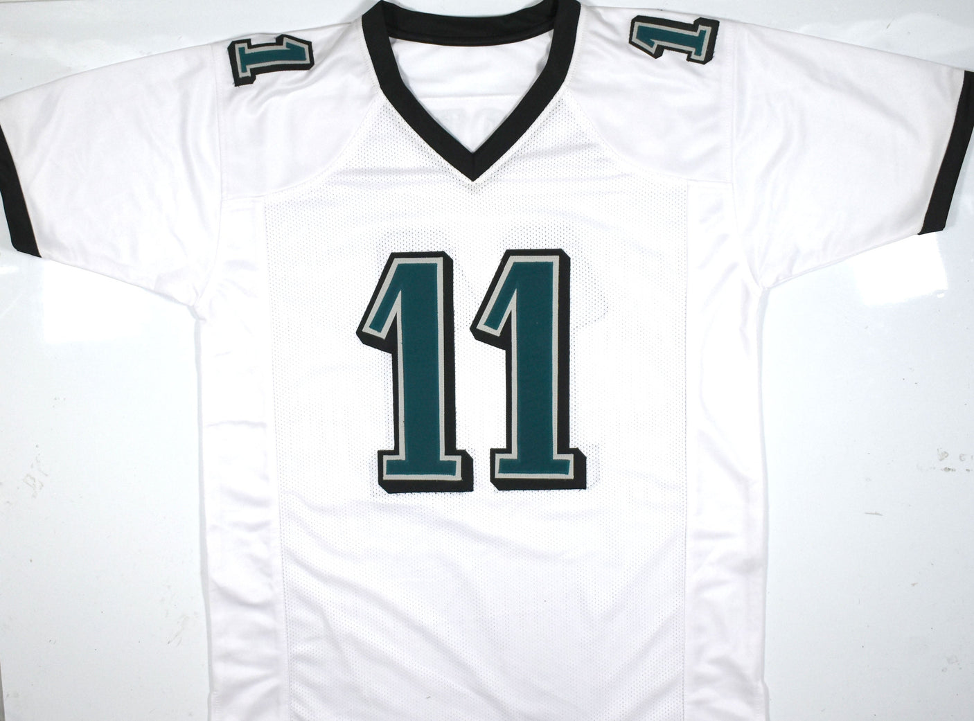 AJ Brown Autographed White Pro Style Jersey-Beckett W Hologram *Silver *L1