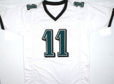 AJ Brown Autographed White Pro Style Jersey-Beckett W Hologram *Silver *L1