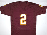 Deion Sanders Autographed Maroon College Style STAT Jersey - Beckett W Hologram