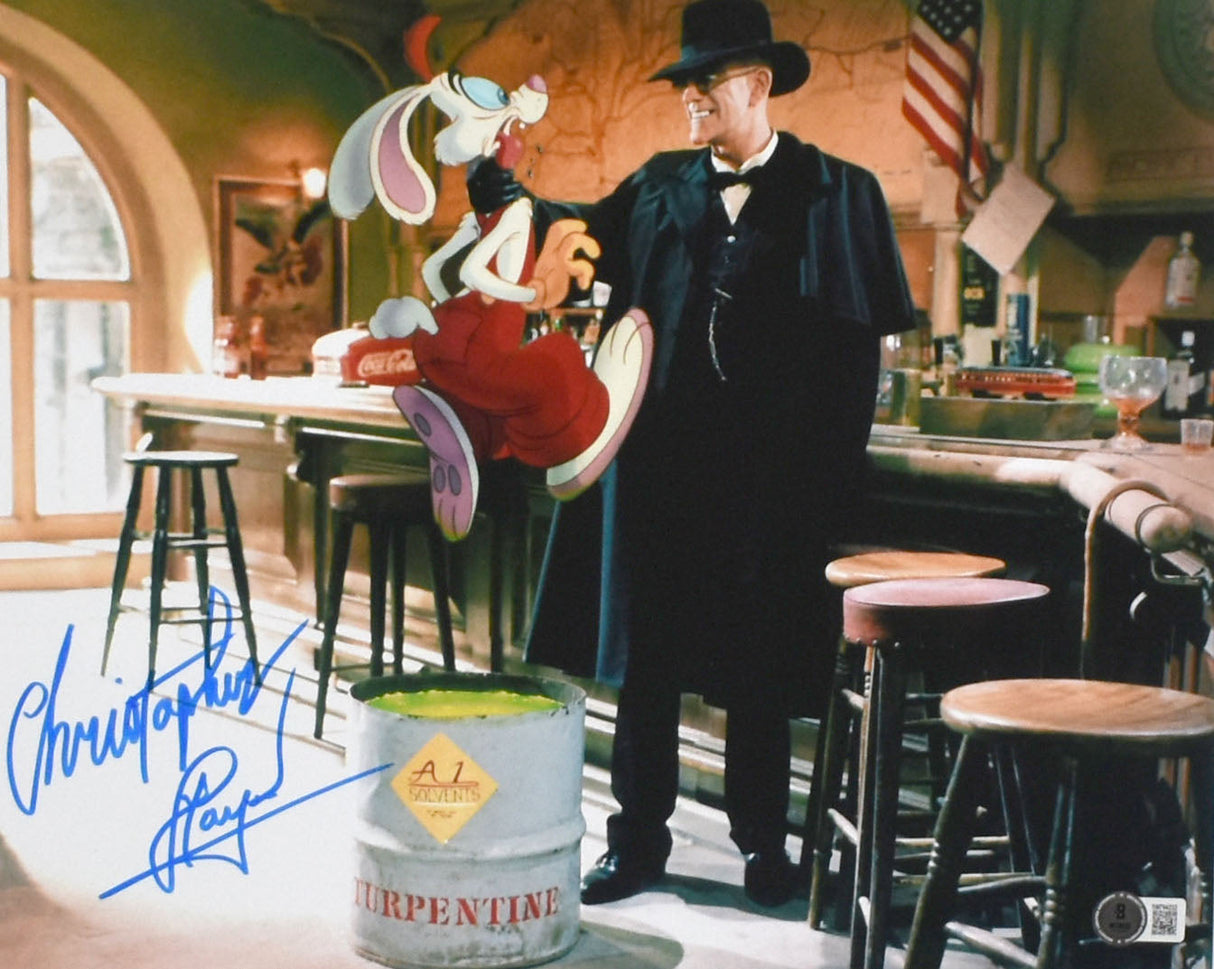 Christopher Lloyd Autographed 11x14 Judge Doom Photo - Beckett W Hologram *Blue
