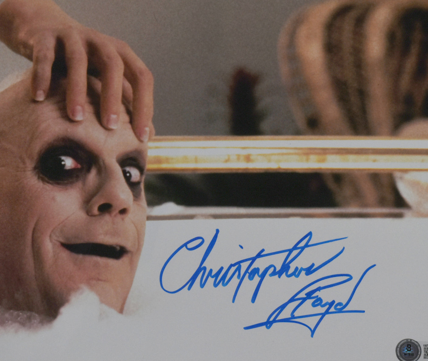Christopher Lloyd Signed 11x14 Uncle Fester Photo - Beckett W Hologram *Blue #1