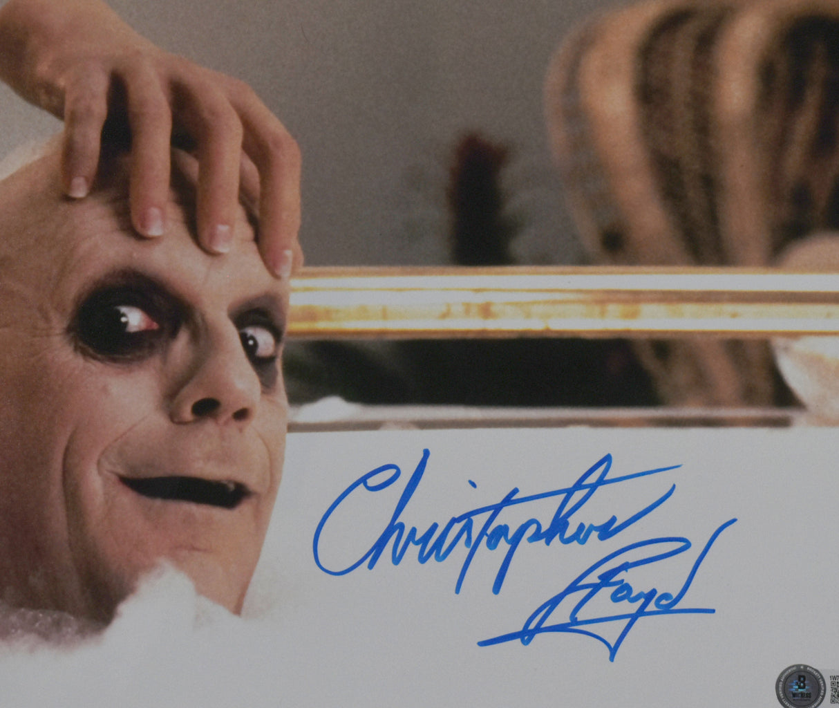 Christopher Lloyd Signed 11x14 Uncle Fester Photo - Beckett W Hologram *Blue #1