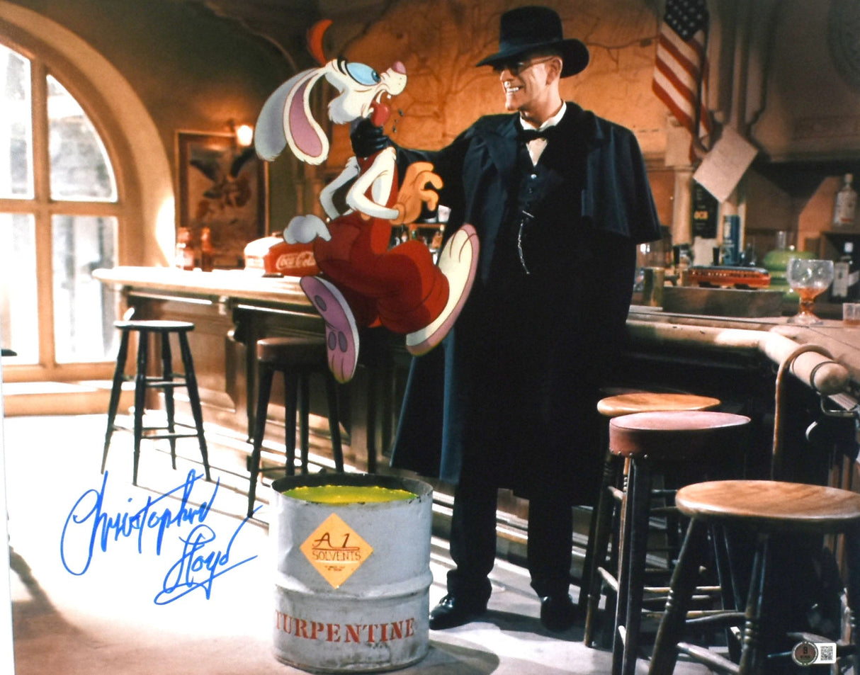 Christopher Lloyd Autographed 16x20 Judge Doom Photo- Beckett W Hologram *Blue