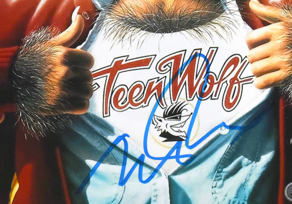 Michael J. Fox Autographed 11x14 Teen Wolf Photo - Beckett W Hologram *Blue