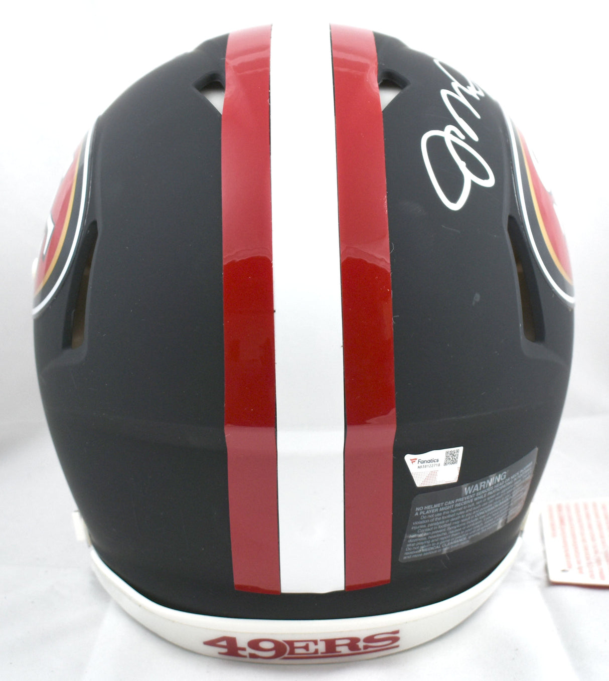 Joe Montana Autographed 49ers F/S Flat Black Speed Authentic Helmet- Fanatics