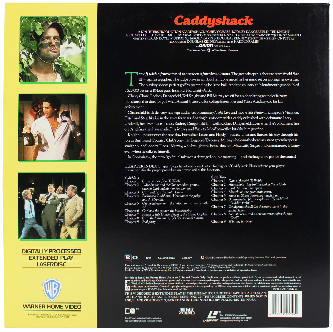 Chevy Chase Authentic Signed Caddyshack Laser Disc Cover w/Disc BAS Wit #M54601