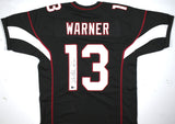 Kurt Warner Autographed Black Pro Style Jersey - Beckett W Hologram *Black