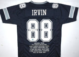 Michael Irvin Autographed Blue Pro Style Stat Jersey - Beckett W Hologram *Black