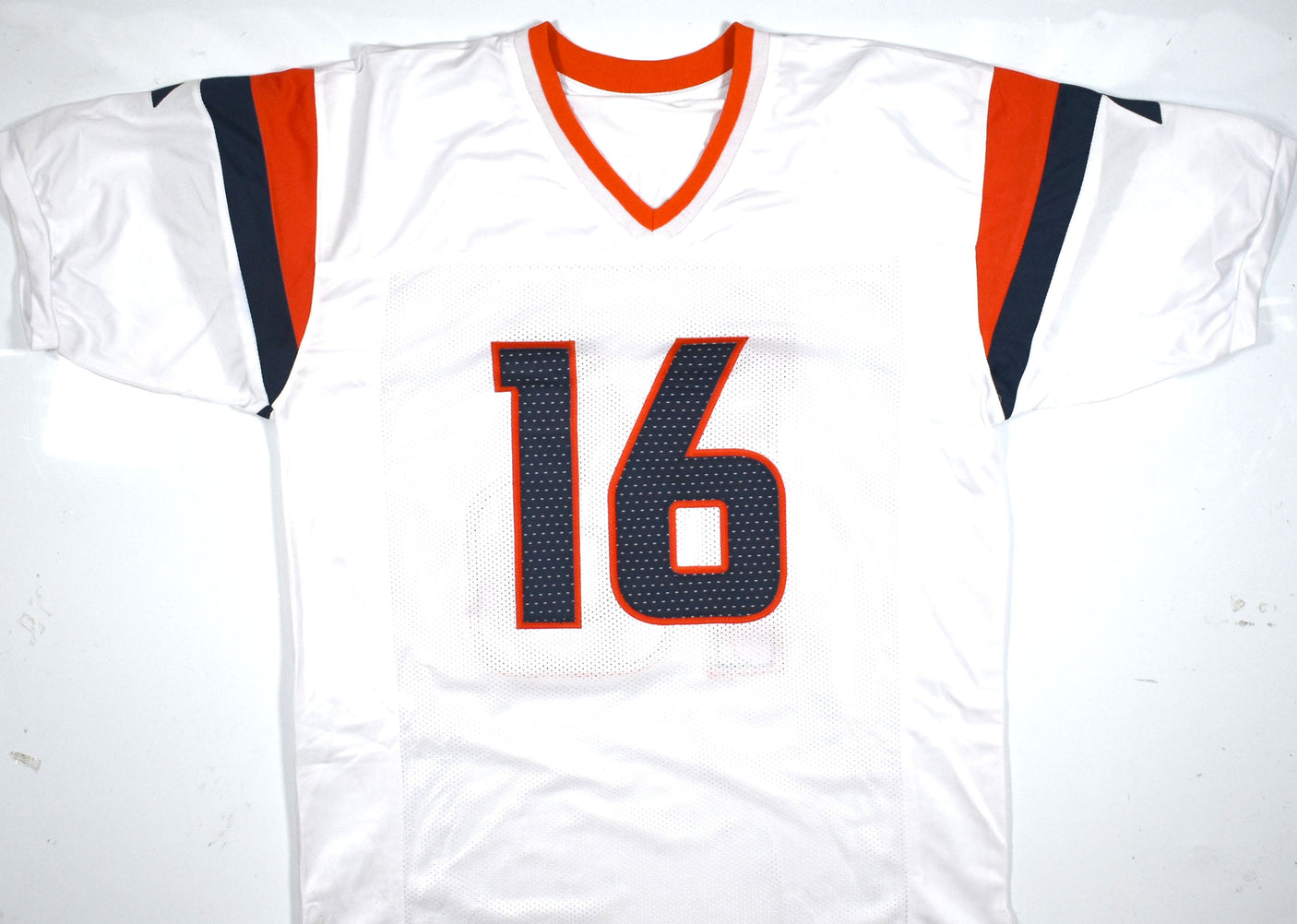 Troy Franklin Autographed White Pro Style Jersey - Beckett W Hologram *Silver