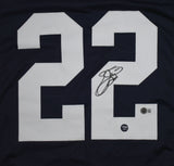 Emmitt Smith Autographed Blue White Pro Style Jersey - Beckett W Hologram *Black