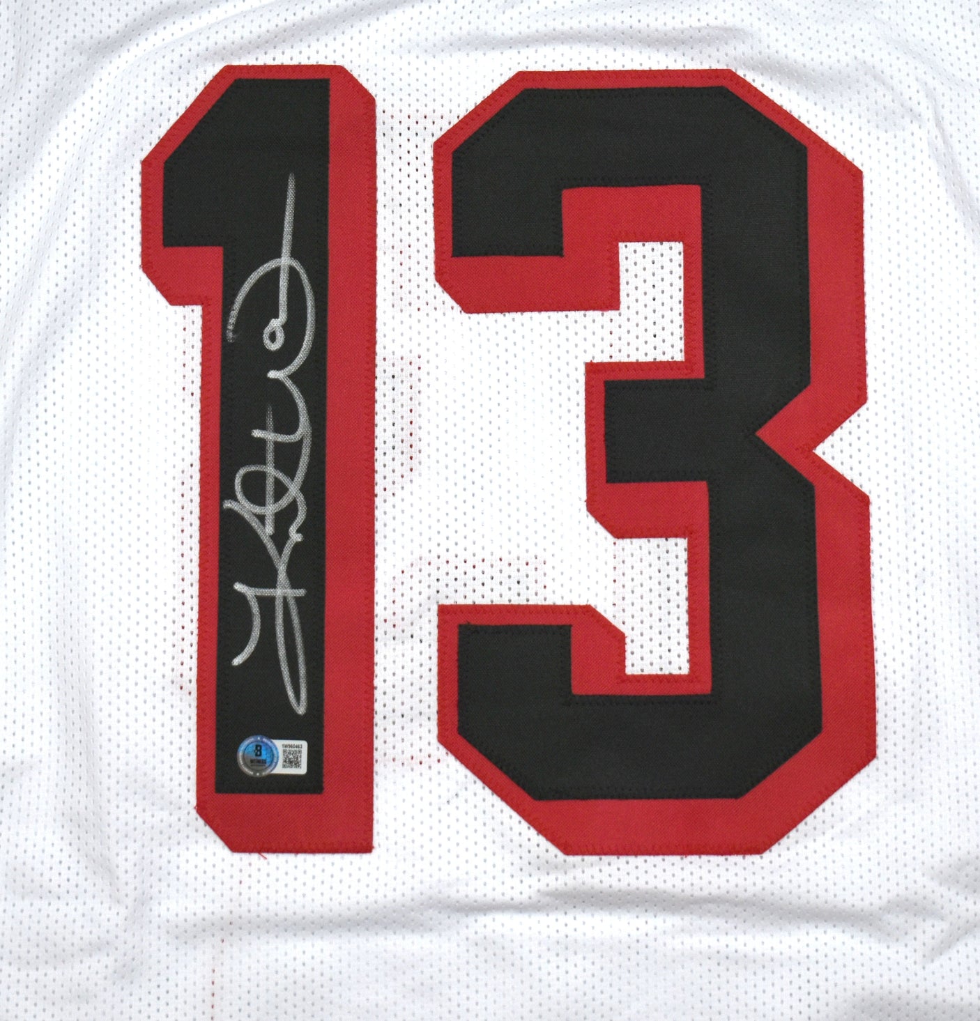 Kurt Warner Autographed White Pro Style Jersey-Beckett W Hologram *Silver