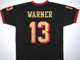 Kurt Warner Autographed Black Pro Style Jersey-Beckett W Hologram *Black