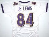 Jermaine Lewis Autographed White Pro Style Jersey - Beckett W Hologram *Silver